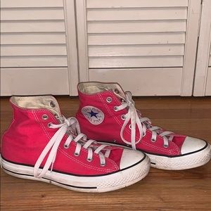 Hot Pink High Top Converse